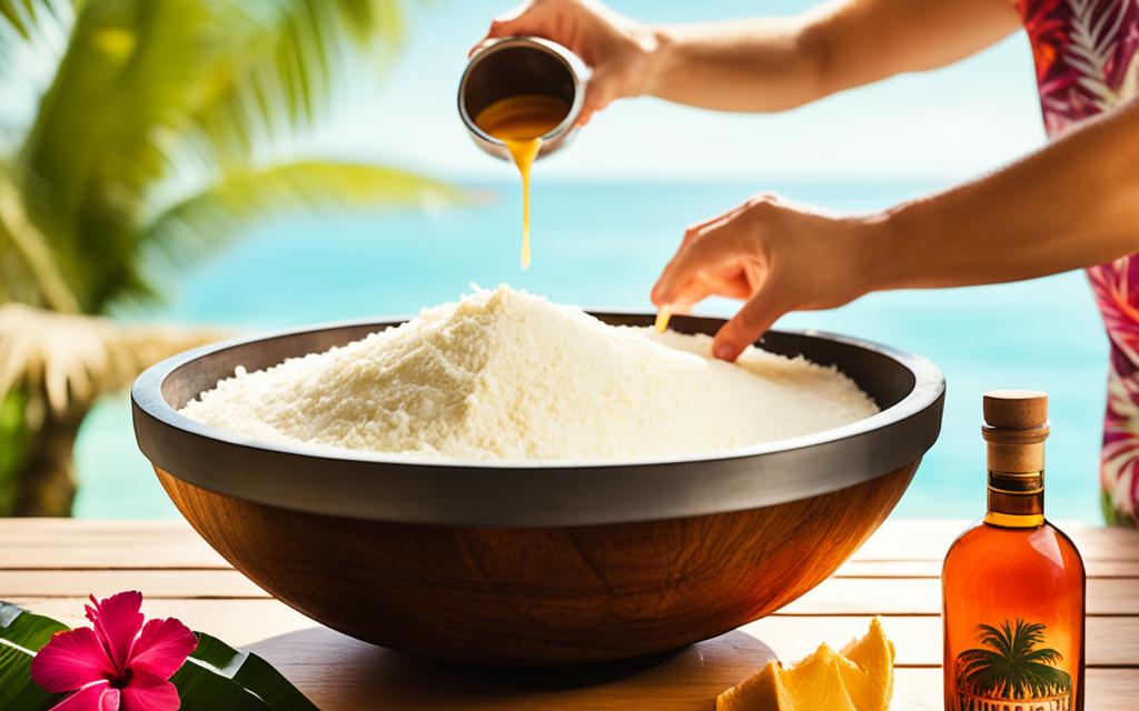 Hawaiian Rum Cake-Making Process