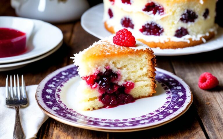 Homemade Jam and Coconut Cake: A Sweet and Simple Treat