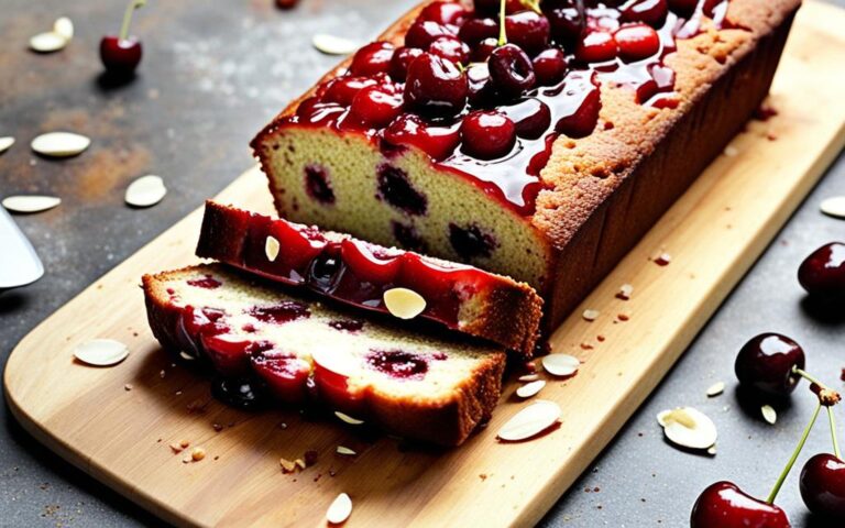 Moist Cherry and Almond Loaf Cake for a Comforting Snack