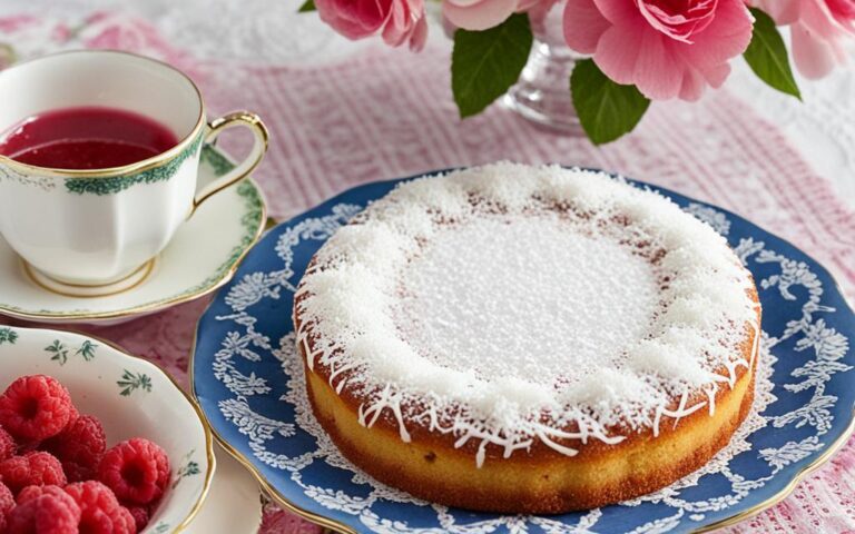 Classic Sponge Jam and Coconut Cake: A British Tea-Time Treat