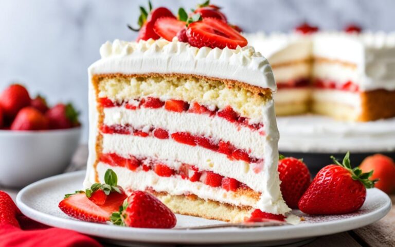 Traditional Strawberries and Cream Cake for Celebrations