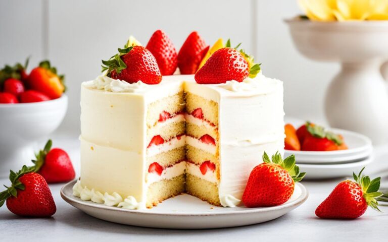 Sweet and Fresh Strawberry Vanilla Cake for Summer