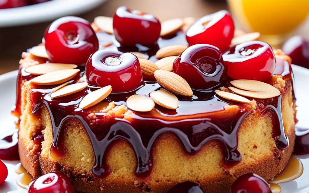 Upside-Down Cherry Almond Cake