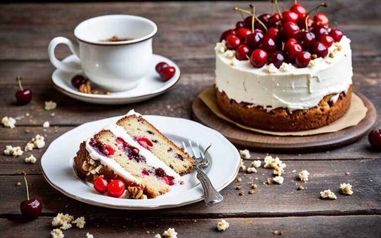 Rich Walnut and Cherry Cake: A Crunchy, Sweet Combination