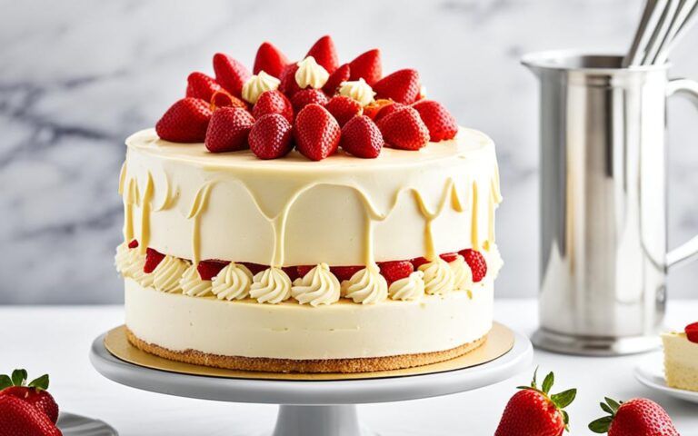 White Chocolate and Strawberry Cake for a Luxe Treat