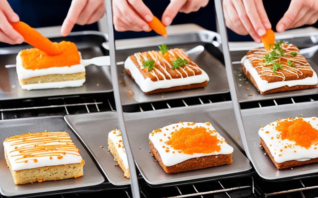 baking mini carrot cakes with a panini press