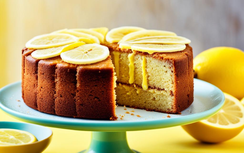 banana cake with lemon