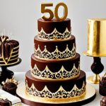 chocolate 50th birthday cake