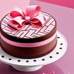 chocolate and pink cake