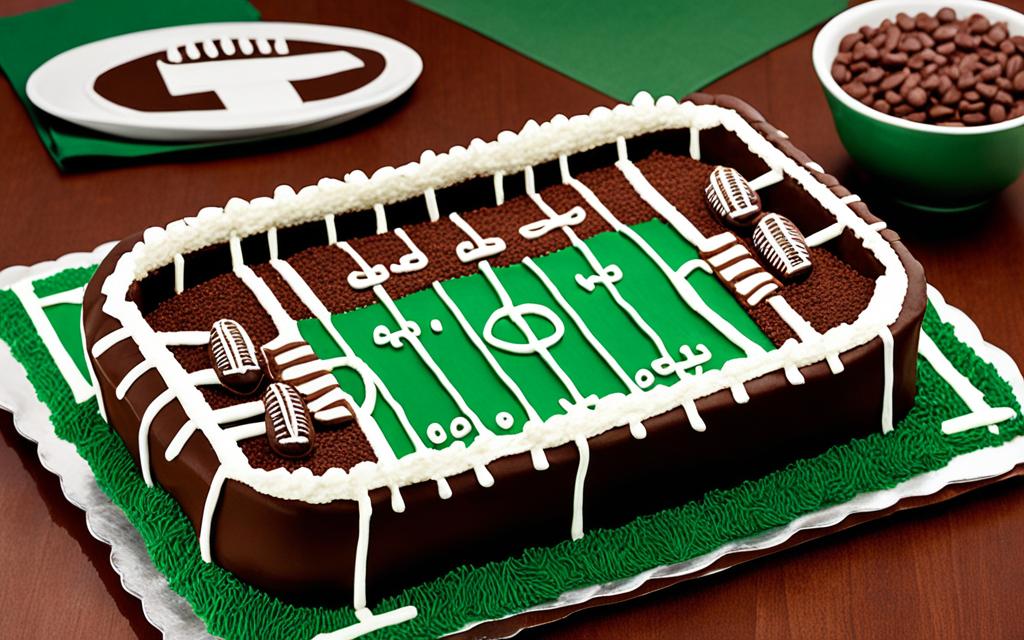chocolate cake football