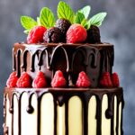 chocolate drip birthday cake