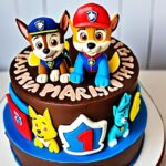 chocolate paw patrol cake
