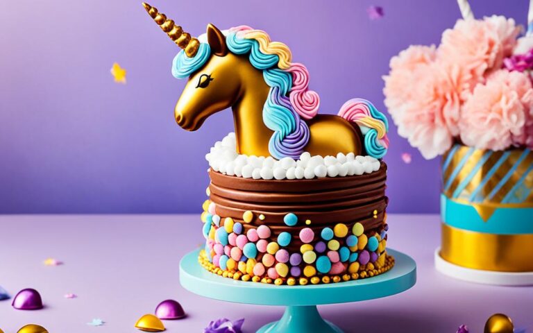 Magical Chocolate Unicorn Cake for a Fantasy Themed Party