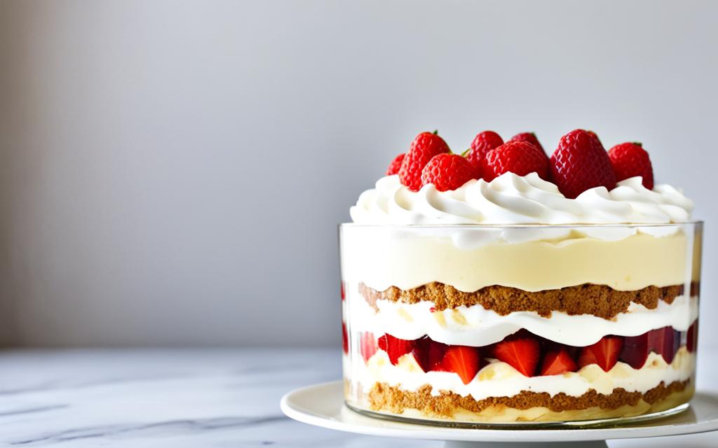 coronation trifle with fresh strawberries