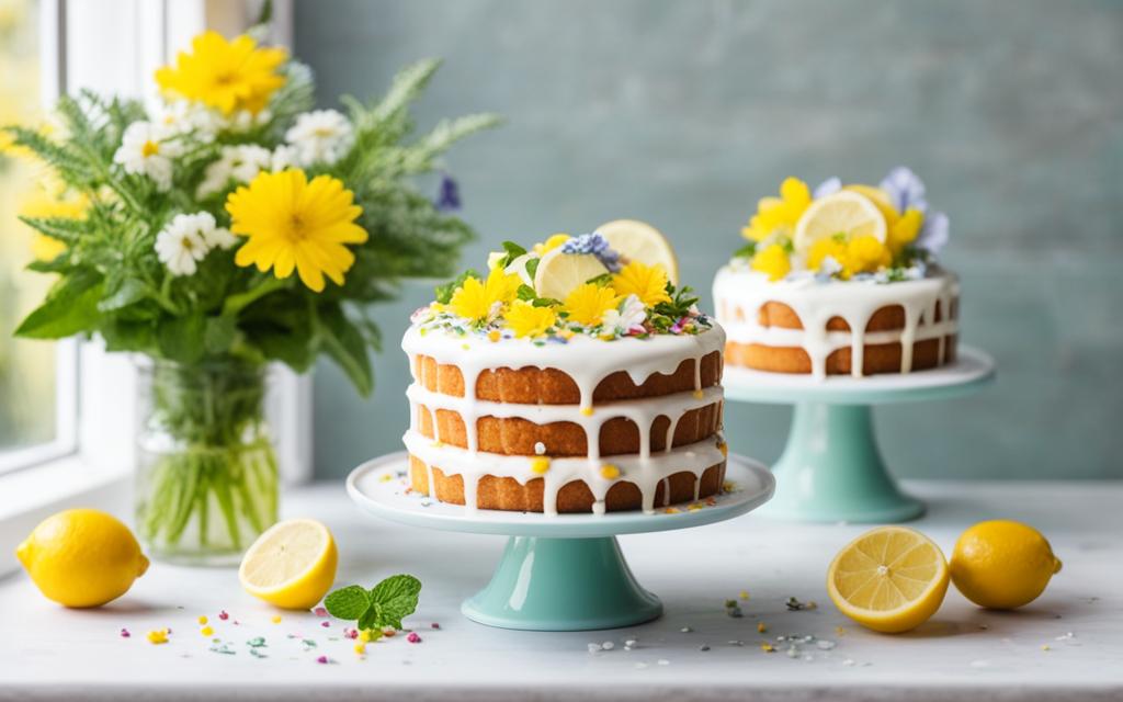 decorate mini lemon drizzle cakes