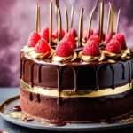 elegant chocolate birthday cake