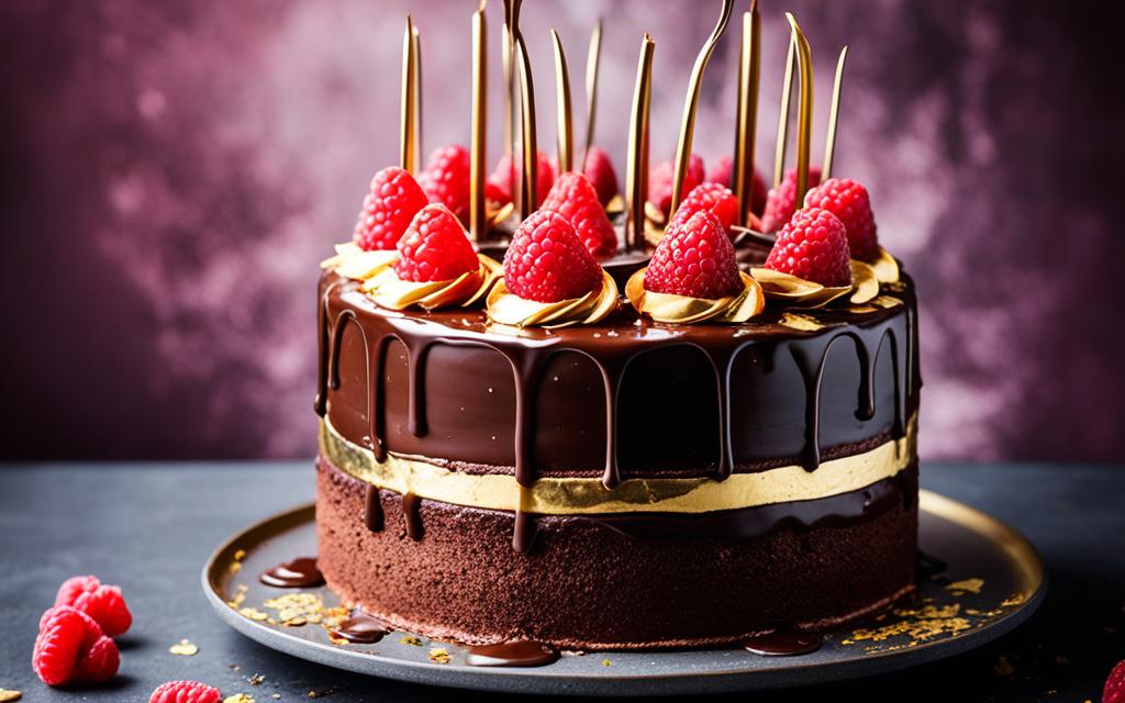 elegant chocolate birthday cake