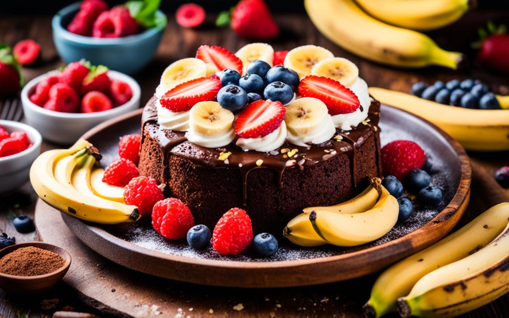 healthy banana chocolate cake