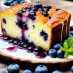 lemon and blueberry drizzle cake