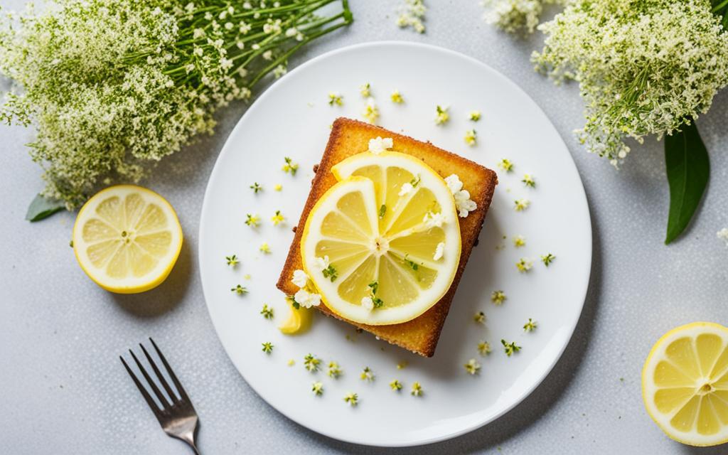 lemon and elderflower drizzle cake