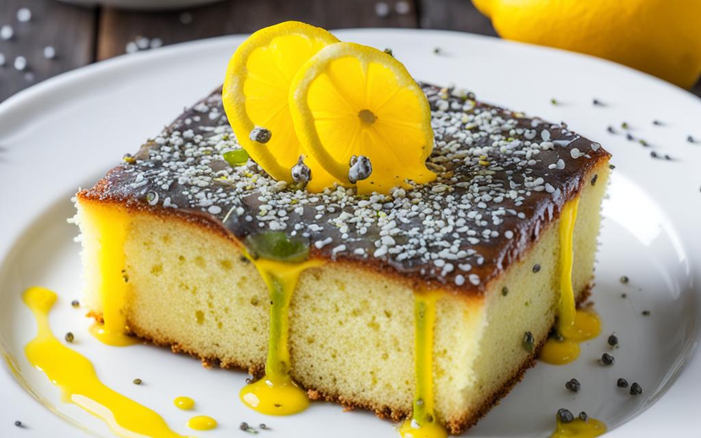 lemon and poppy seed drizzle cake
