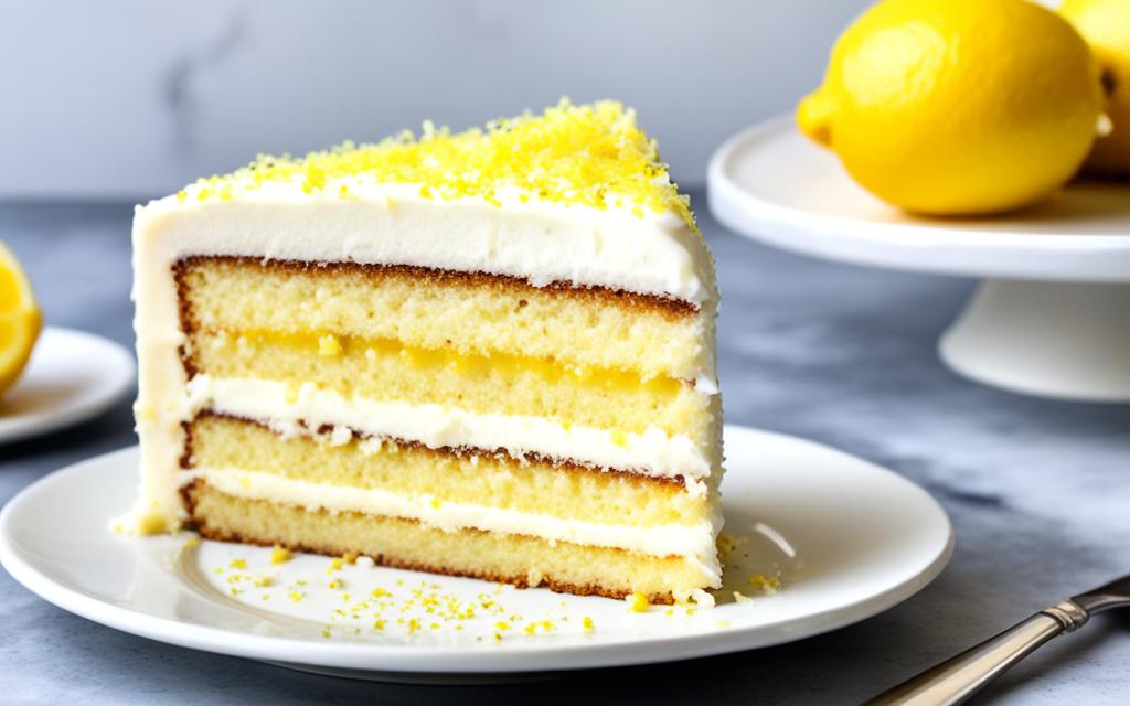 lemon cake with lemon cream cheese frosting
