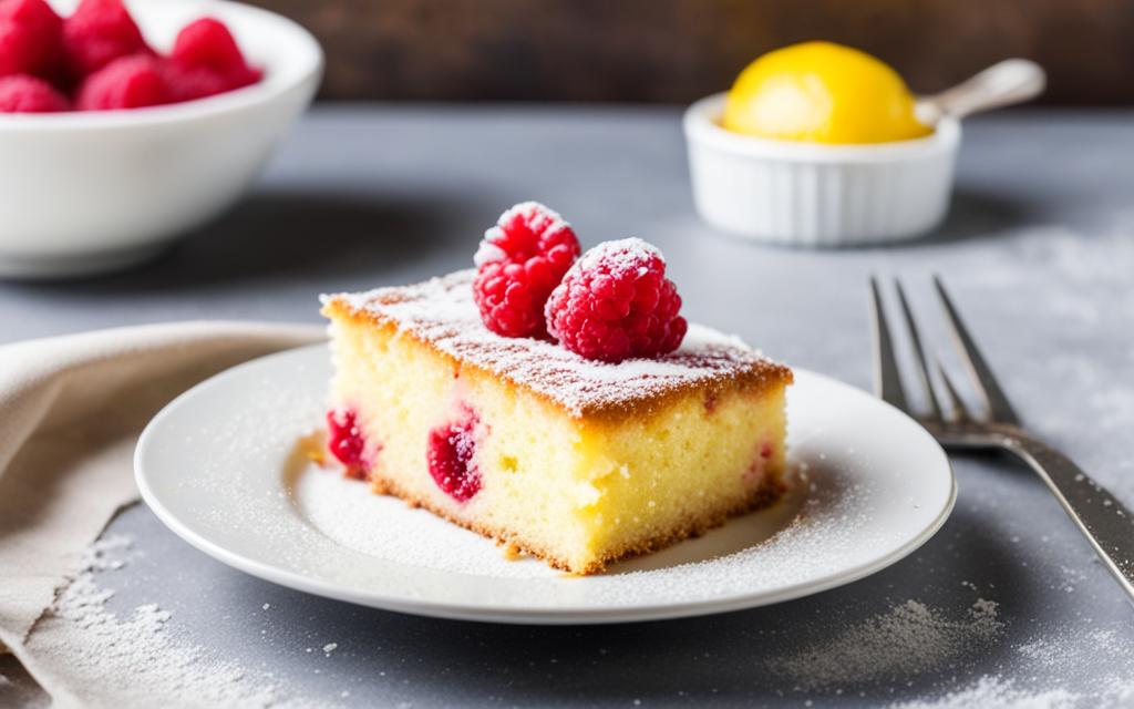 lemon drizzle and raspberry cake