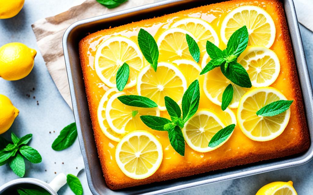 lemon drizzle cake tray bake