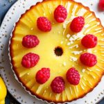 lemon drizzle cake with raspberries