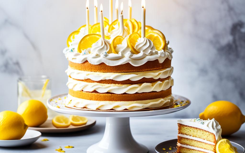 lemon meringue birthday cake