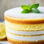 lemon sponge cake with lemon curd and buttercream
