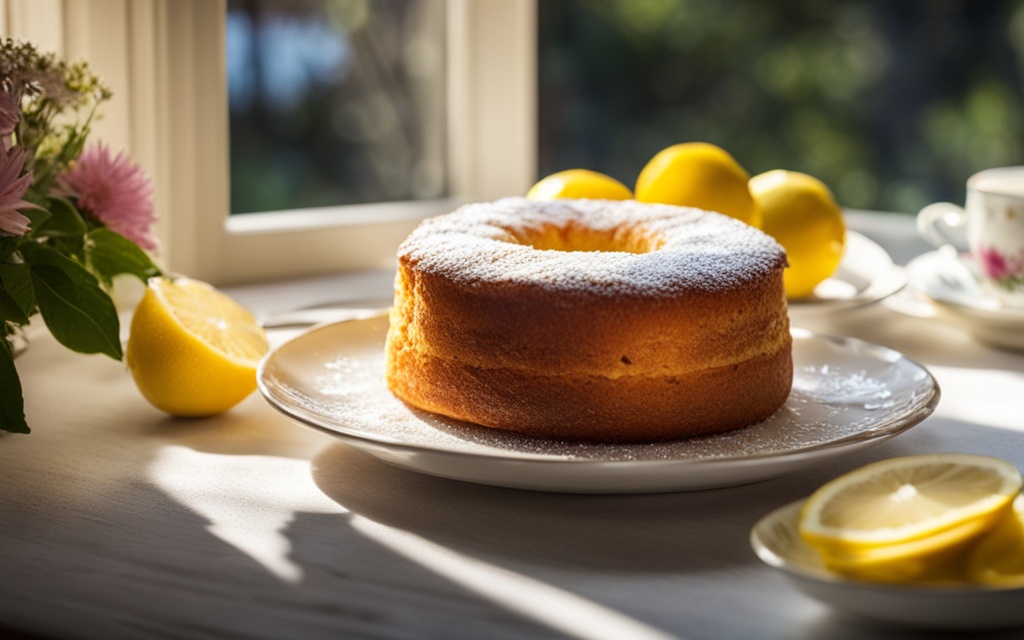 lemon victoria sponge cake