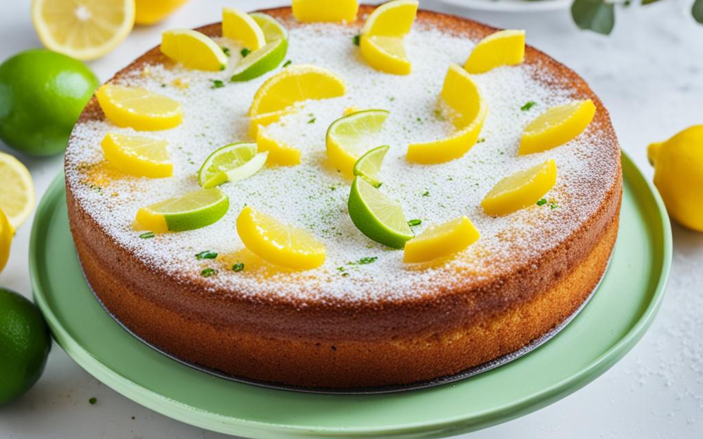 lime and lemon drizzle cake