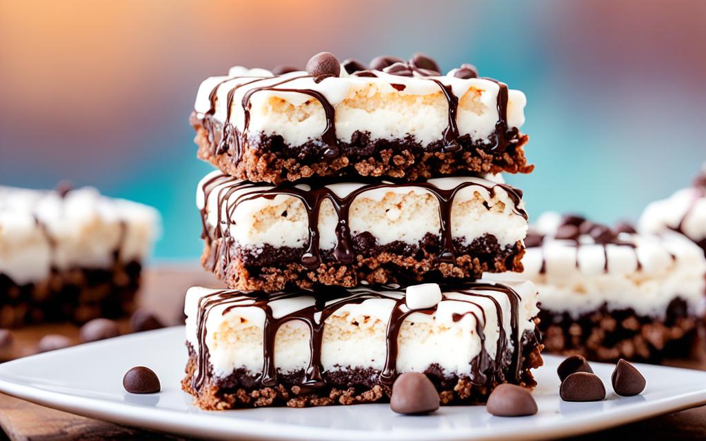 marshmallow and chocolate rice krispie cakes