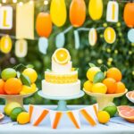 orange and lemon cake decorations