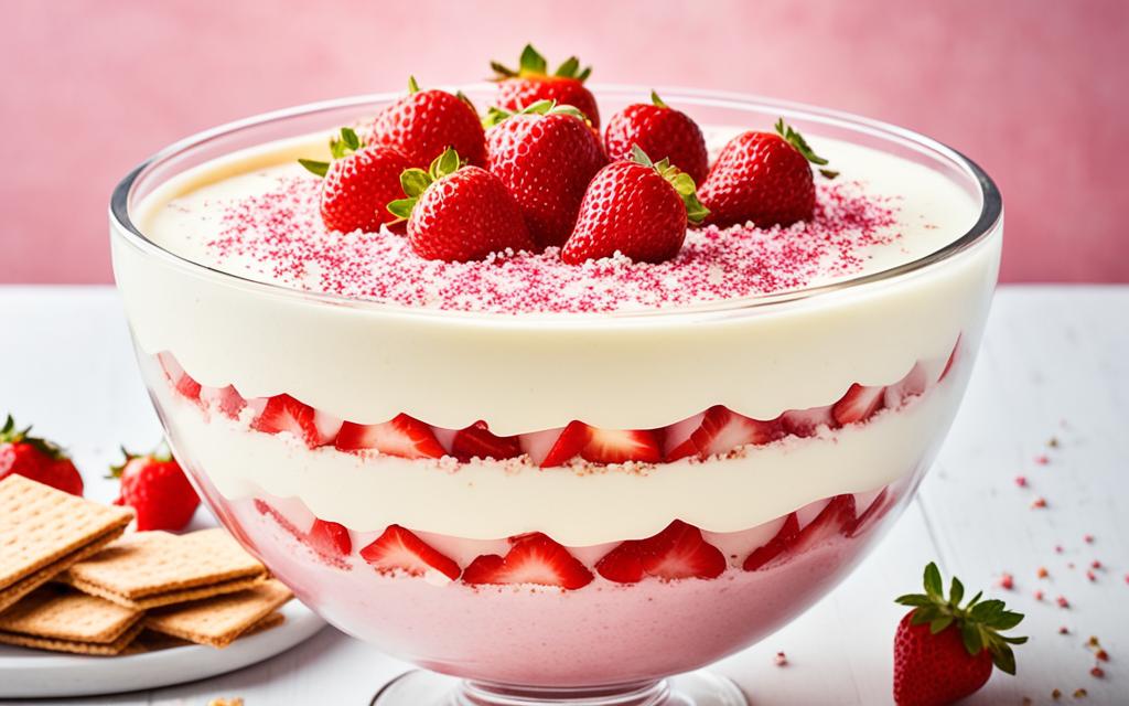 strawberry cheesecake pudding image