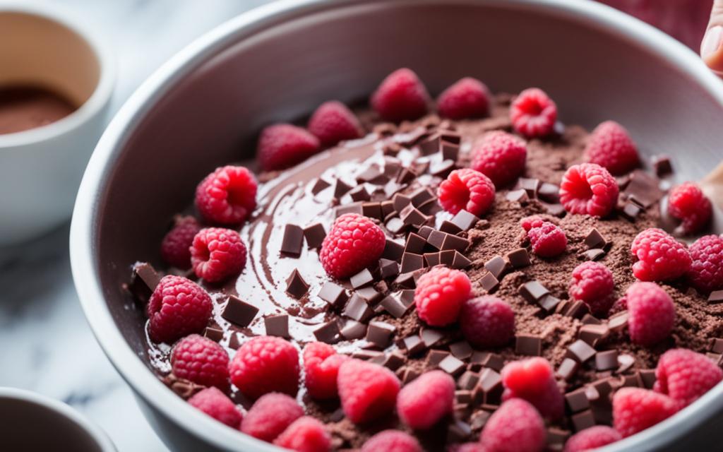 tips for making chocolate and raspberry cake