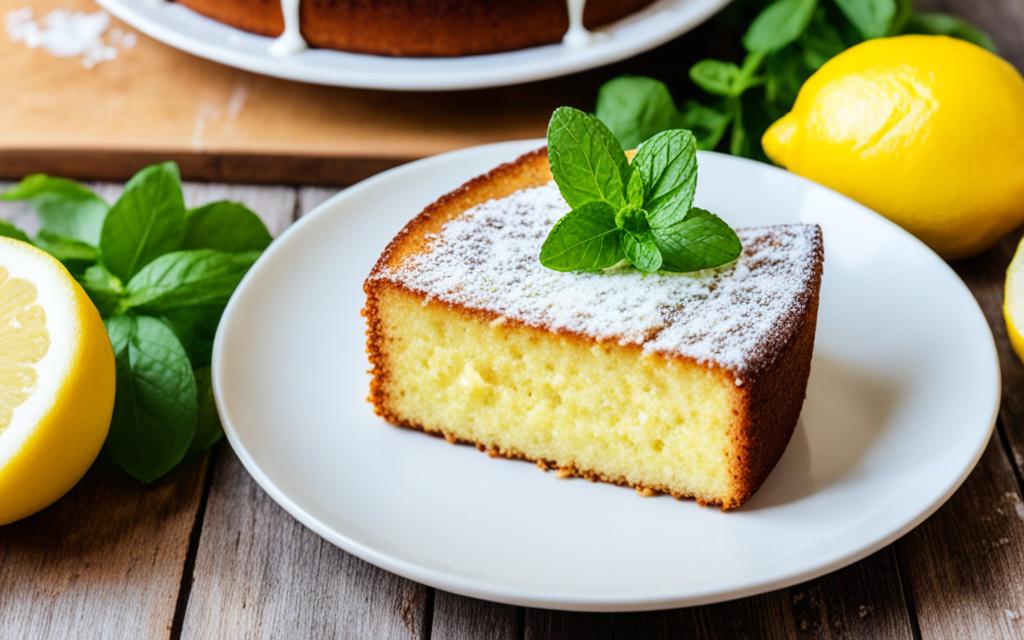 vegan lemon drizzle cake