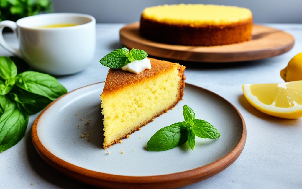 vegan lemon polenta cake