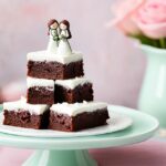 wedding cake brownies