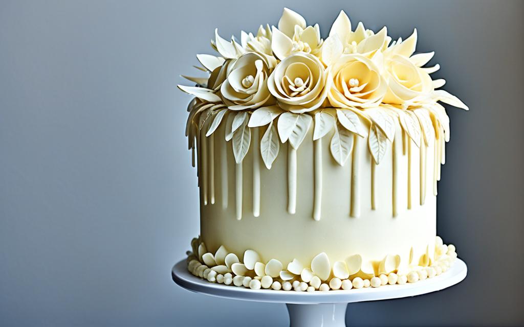 white chocolate cake decorations