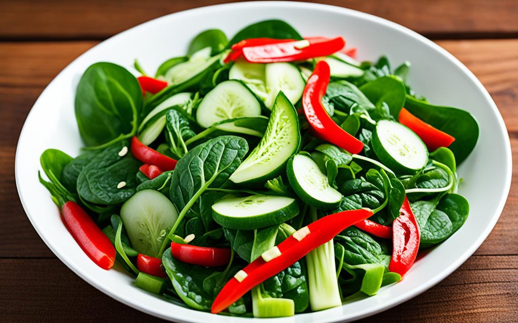 Asian greené salad nutrition facts