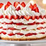 Cake Strawberries Whipped Cream