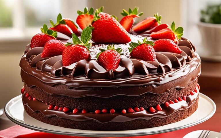 Combining Chocolate and Strawberries in a Delicious Cake