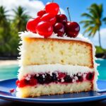 Coconut and Cherry Cake Moist