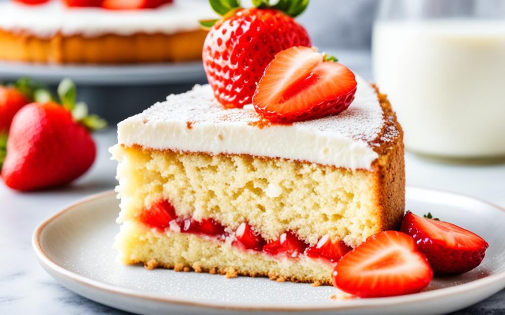 Moist Almond-Flour Cake with Fresh Strawberries