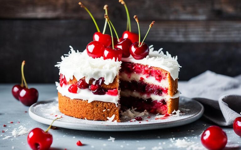 Ultra Moist Cherry and Coconut Cake for a Fruity Experience
