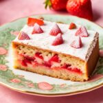 Rhubarb and Strawberry Cake