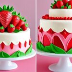 Strawberry Shaped Cake