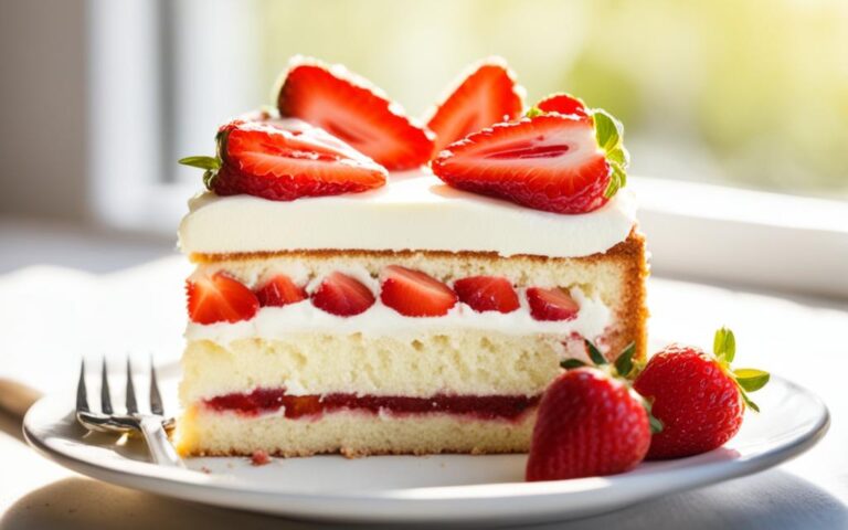 Delicious Strawberry and Cream Sponge Cake for Afternoon Delight